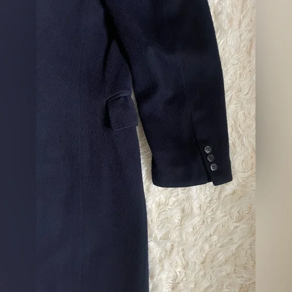 Giorgio Armani men Navy Blue + 80%Wool 20% Cashmere Coat, Sz 38 Italy - Picture 11 of 15